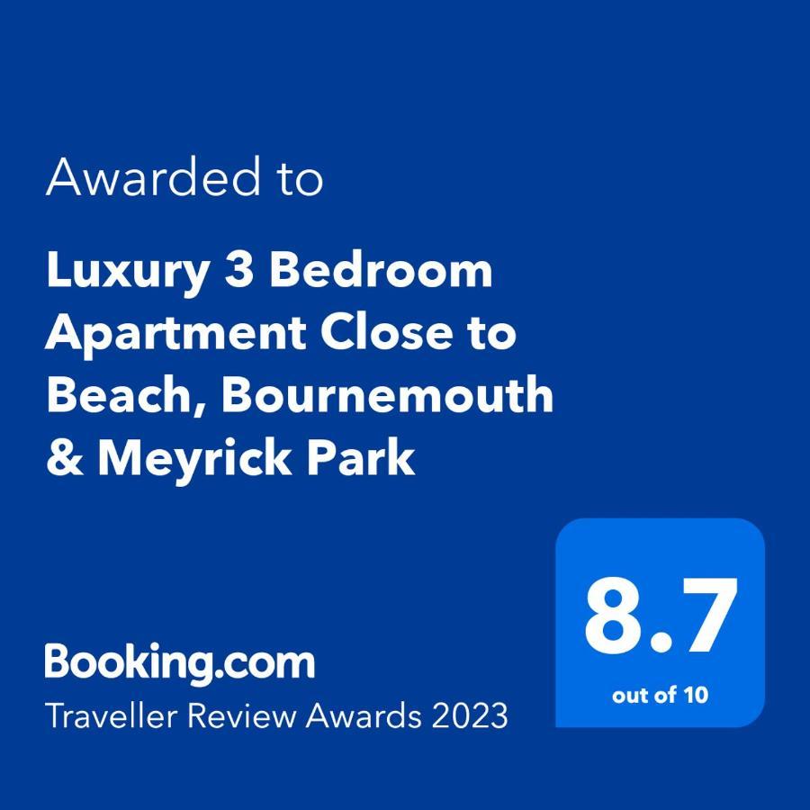 Luxury 3 Bedroom Apartment Close To Beach, Bournemouth & Meyrick Park מראה חיצוני תמונה